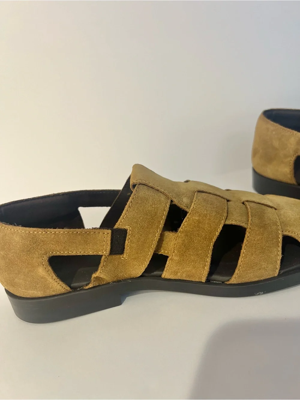 ZARA Men's / Boys Suede Fisherman Sandals in Tan / Brown. 7 (40)